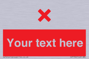 Custom red background, red cross sign